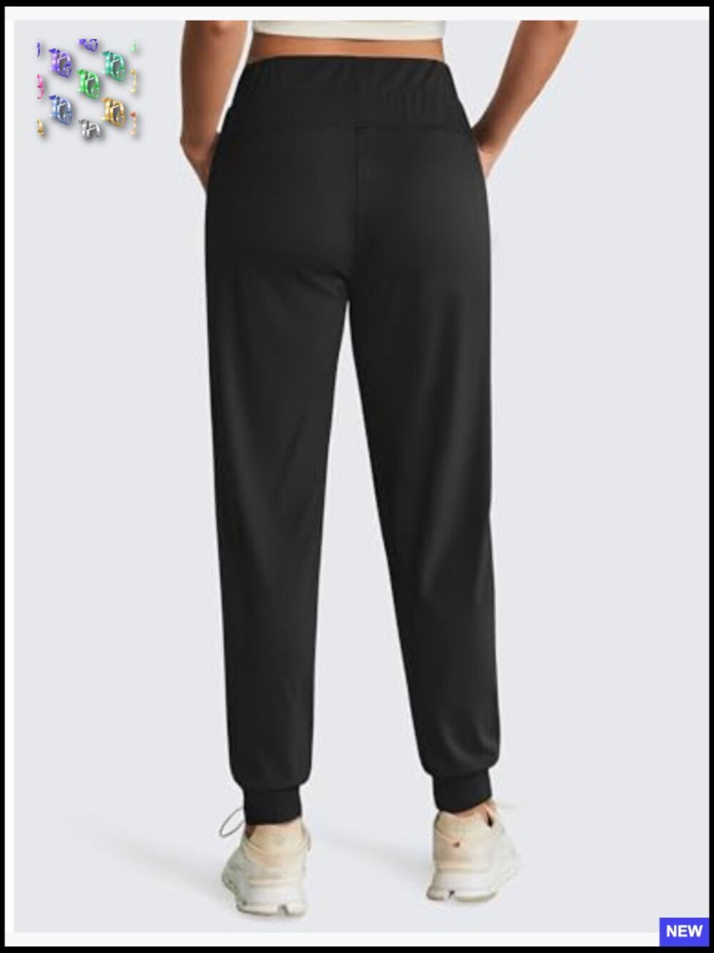 High Waisted Joggers with Pockets Stretch Athletic Track Pants Workout - Picture 2 of 7
